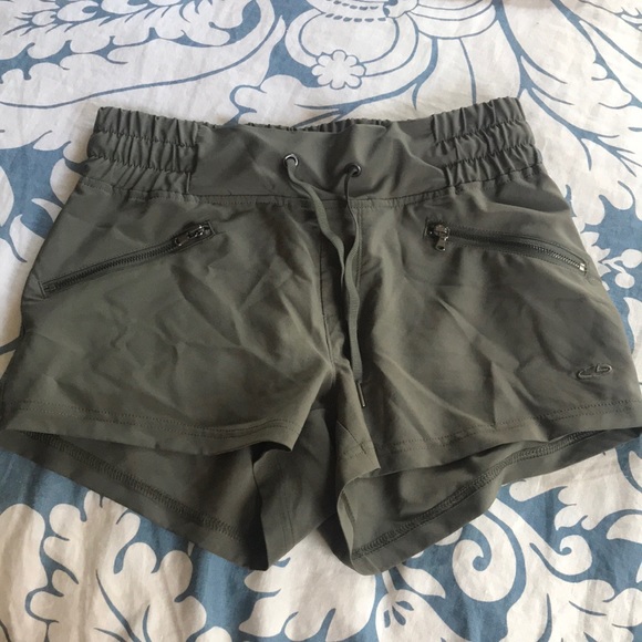olive running shorts